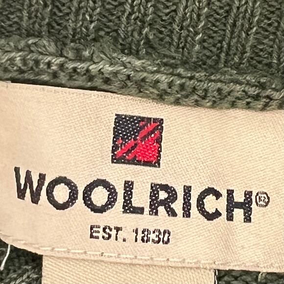 WOOLRICH Women’s Zip Front Cotton/Ramie Cardigan  Lg  Retro Grunge Fall Preppy - Picture 6 of 9